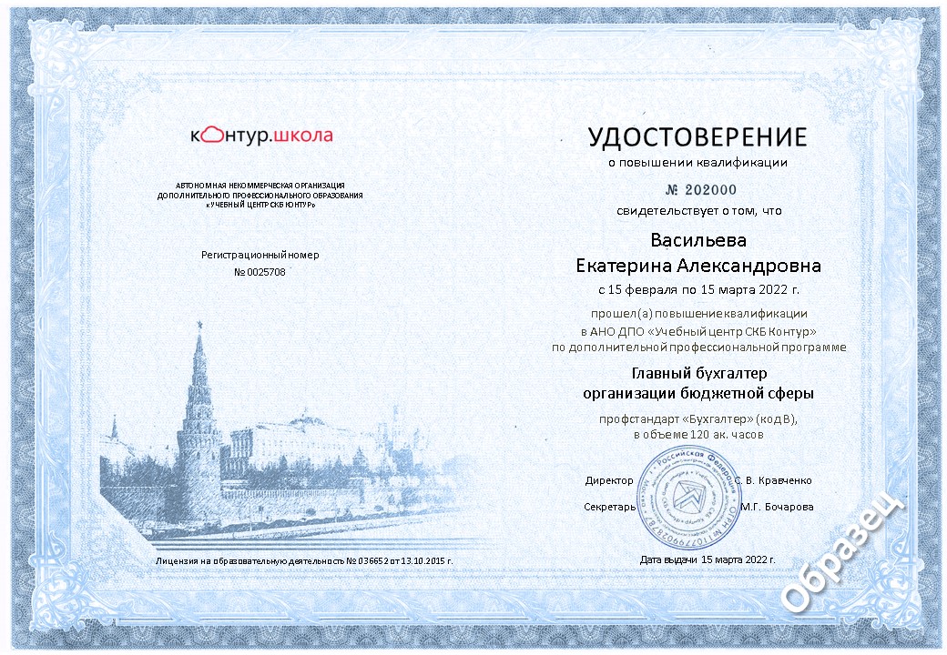 бухгалтер бюджетной организации обучение